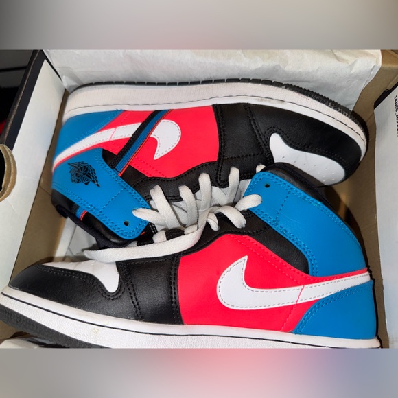 Jordan Kids' Black, Blue, and Red Sneakers